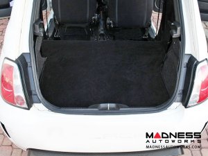 FIAT 500 Rear Seat Delete Carpet Kit - Black Italy - Black Carpet